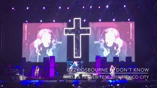 Ozzy Osbourne / I Don’t Know live at Mexico City 2018