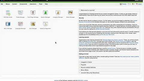 Joomla 1.5 Beginner, Lesson #8: Navigating Joomla