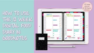 How to use the 12 week digital food diary in GoodNotes app