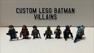 Custom LEGO Batman Villain Minifigures - Joker/Scarecrow/Two-Face/Bane/Riddler/Mr.Freeze/Deathstroke