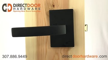 Emtek Breslin Lever with Modern Rectangular Rosette in Flat Black