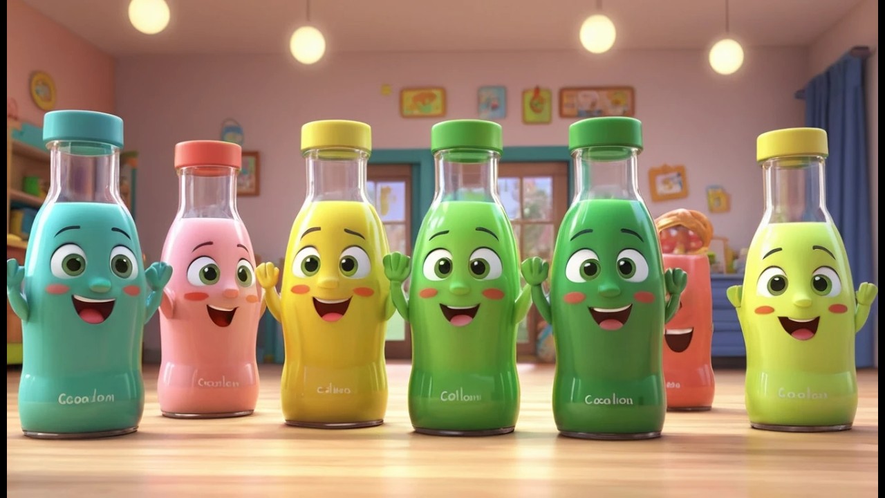 Ten Green Bottles Hanging on the Wall | Kids Nursery Rhymes | Counting ...