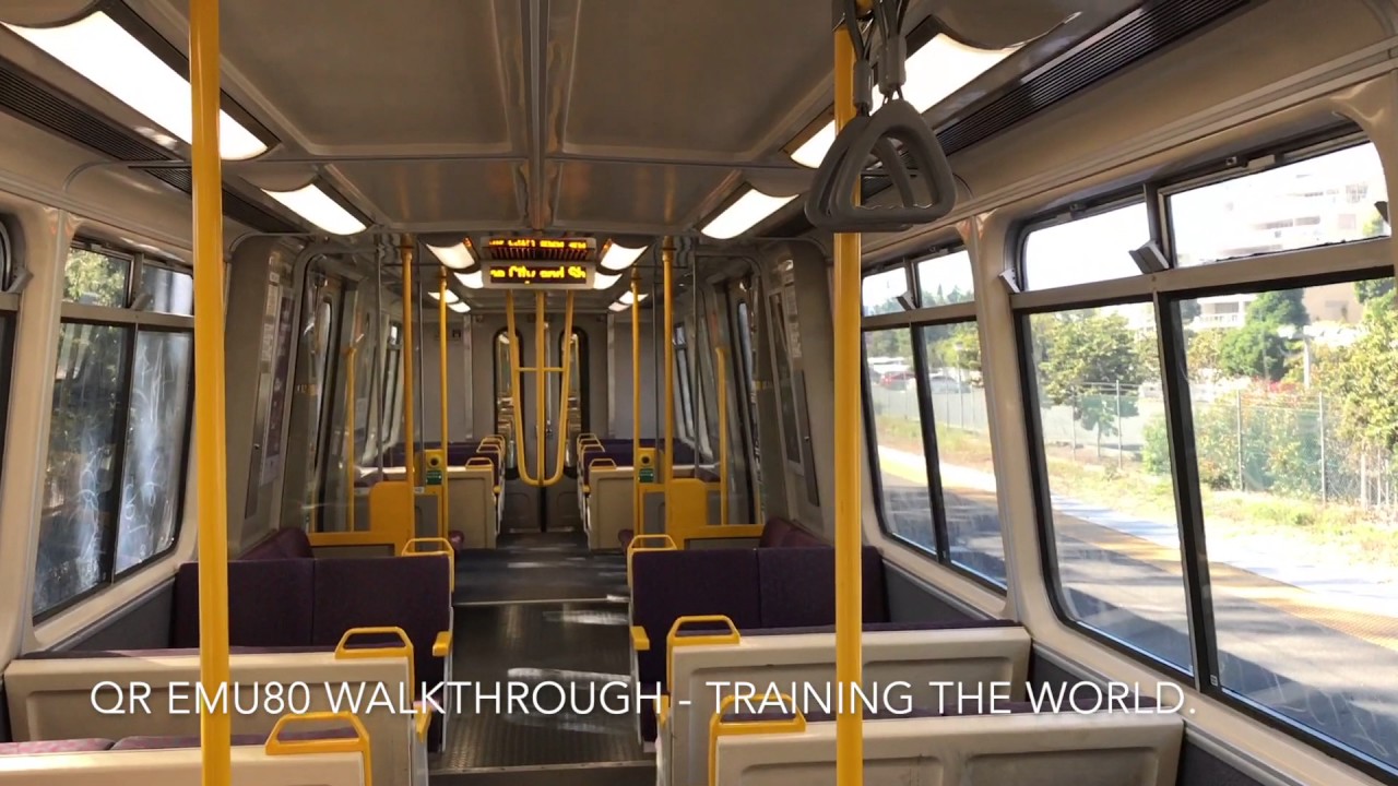 Queensland Rail EMU80 train walkthrough australia แปลว่า