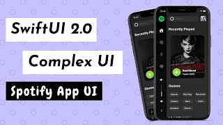 SwiftUI 2.0 Complex UI - Spotify Redesign App UI - Side Tab Bar - SwiftUI Tutorials