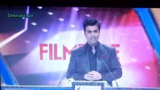 Karan johar blooper Filmfare awards 2014
