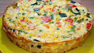 Pastel de verduras al horno *comida deliciosa saludable *receta casera fácil y rápida de preparar