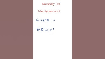 Divisibility test of 5. Easy way to find whether a number is divisible by 5