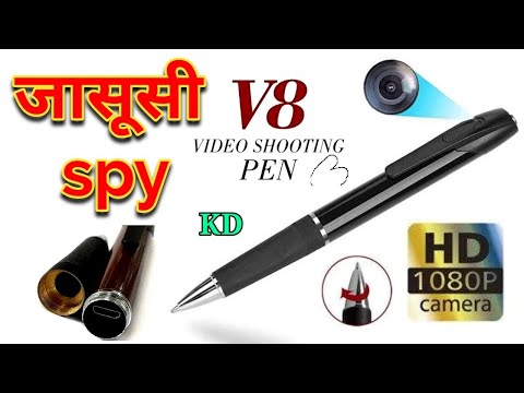 HOW TO USE V8 FULL HD PEN CAMERA !! MEMORY CARD SUPPORTED 64 GB! review 1080p hd pen camera in