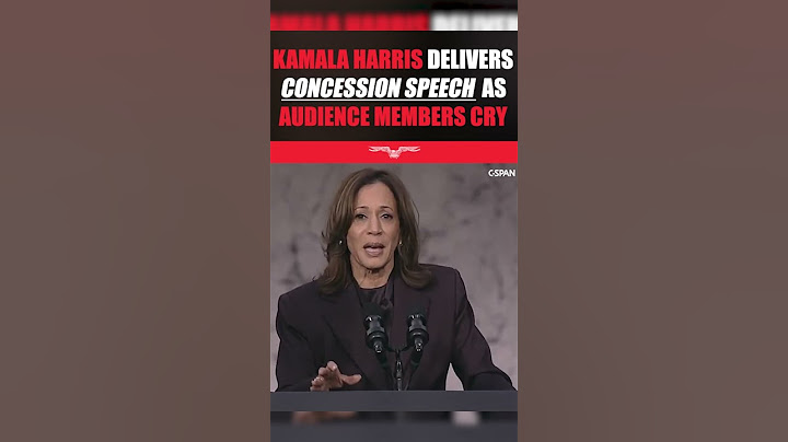 Kamala Harris delivers concession speech as audience members cry #shorts