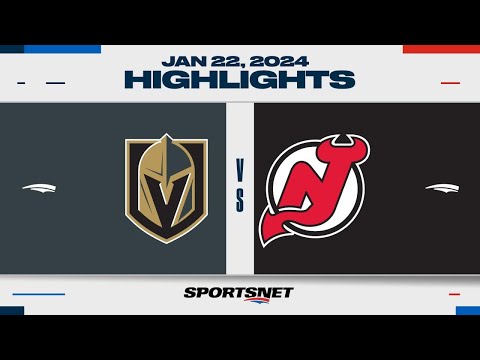 NHL Highlights | Golden Knights vs. Devils - January 22, 2024