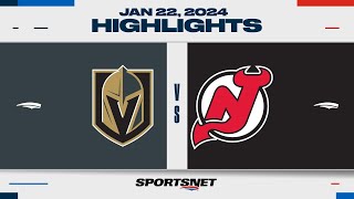 NHL Highlights | Golden Knights vs. Devils - January 22, 2024