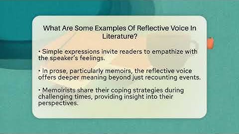 What Are Some Examples Of Reflective Voice In Literature? - The Prose Path