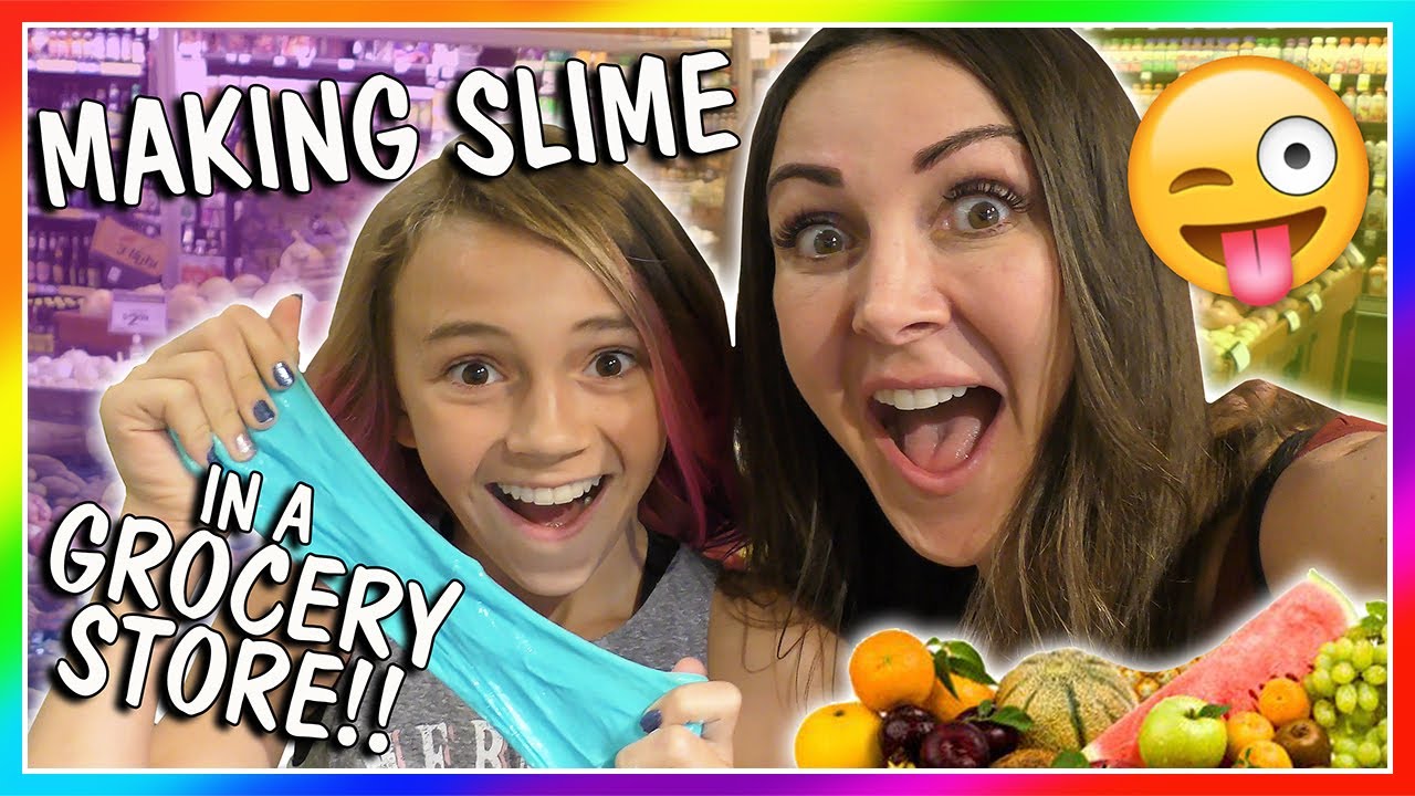 Making Slime In The Grocery Store Challenge We Are The Davises