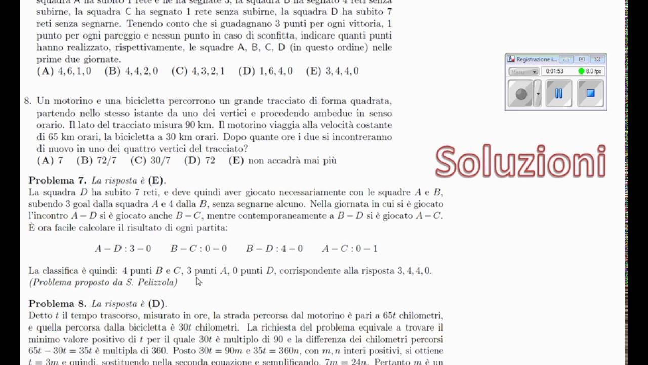 Olimpiadi di matematica. soluzione dei problemi youtube Problemi con soluzioni