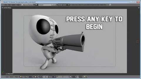 Gameplay footage of the result of the Blender 2.5 Game Engine Tutorial Series
