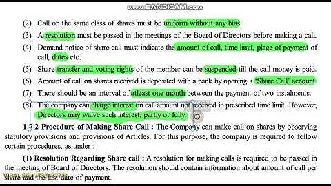 ISSUE OF SHARES I 12 COMMERCE I SP I CHAPTER 1 I PART 5 I BY VIRAL SIR