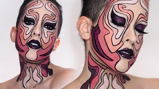 IRIS VAN HERPEN MAKEUP LOOK || 70s Groovy Mask Makeup