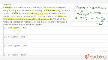 A `200 Hz` sinusoidal wave is travelling in the posotive x-direction along a string with a