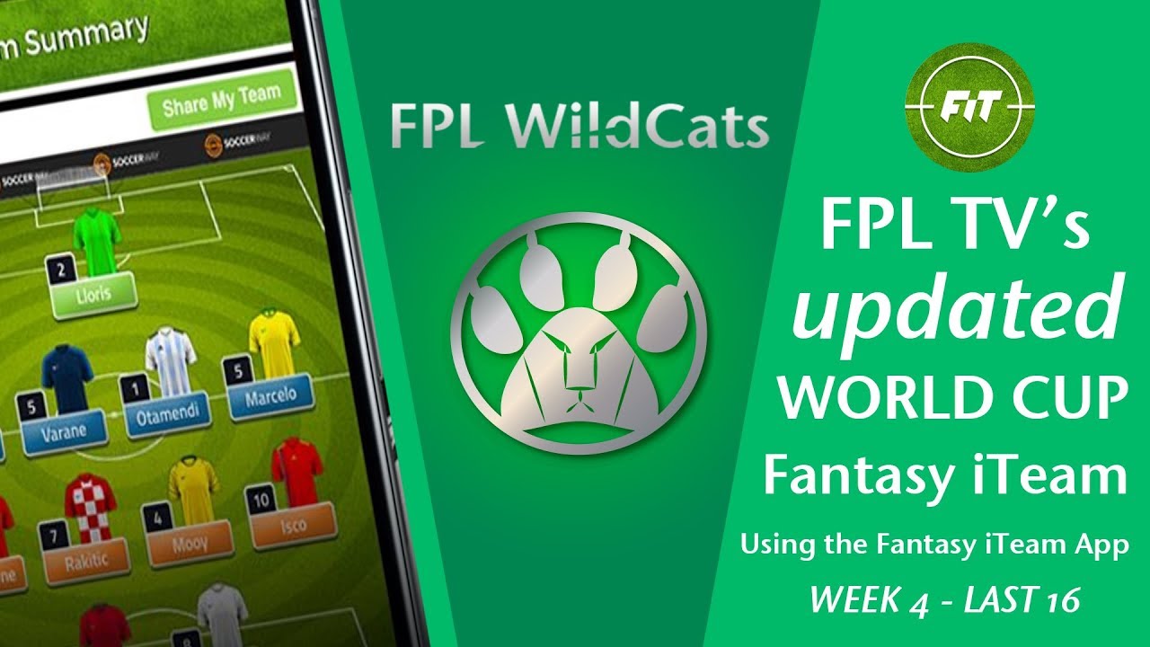 FIFA WORLD CUP FANTASY FOOTBALL - FPLTV's Updated Fantasy iTeam Lineup