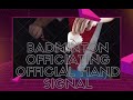 Badminton officiating official hand signal umpire service judge and line judge