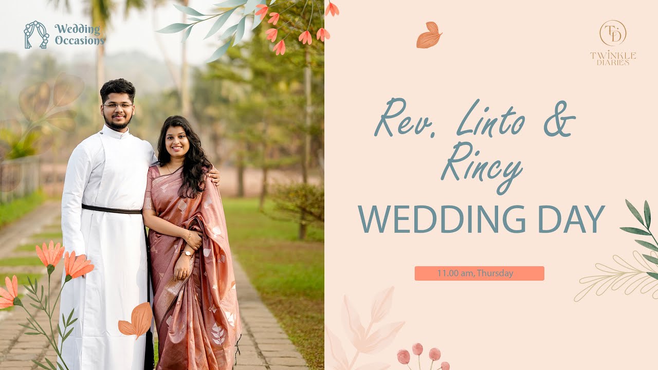 Rev. Linto & Rincy Wedding live | Twinkle Diaries Events