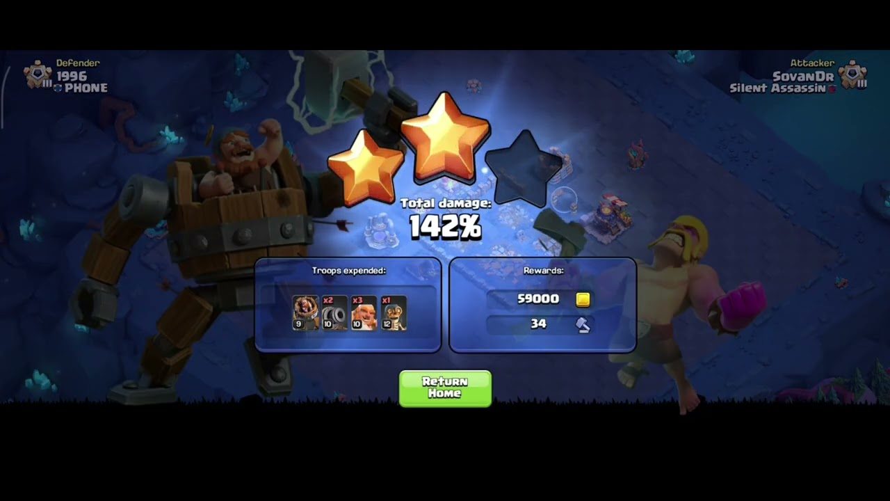 builder base attack in clash of clans #sovandr   #supercell #clashofclans 