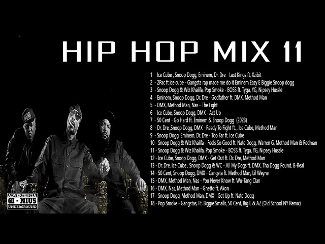 HIP HOP MIX 2023   2Pac, Snoop Dogg, Dr. Dre, Nas, , Eminem, DMX , 50 Cent,  Ice Cube, WC, Xzibit class=