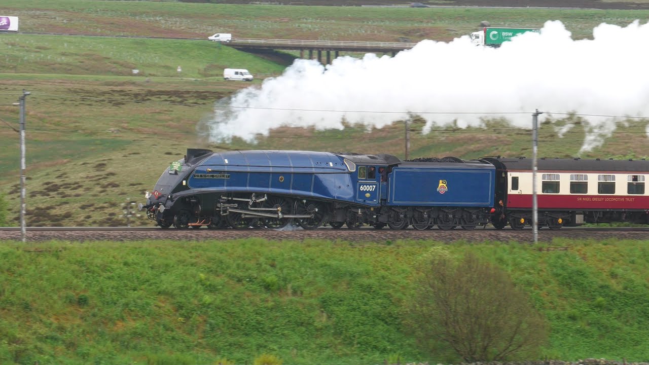 60007 'Sir Nigel Gresley' Charging over Shap and Ais Gill with The Fellsman - 23/05/24