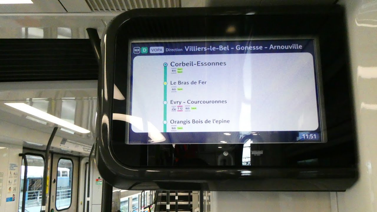 {RER D} Premier voyage à bord du RER NG (Z58500) entre Corbeil et Evry-Cc Centre