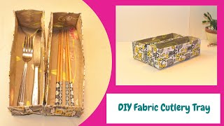 Fabric Cutlery Tray/Organizer Basket For Sewing Accessories or Cutlery Holder