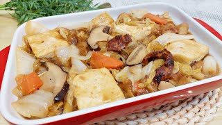 Vegetarian homecooked dishes│Chinese Cabbage &Tofu│Vegan Recipe