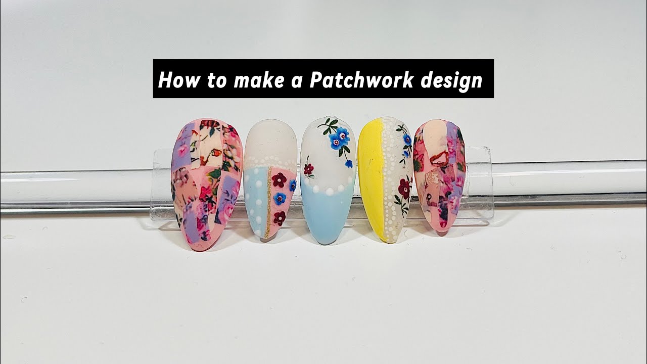 Patchwork Nail Art 💅 Cute Pastel Design Tutorial (Easy DIY at Home)