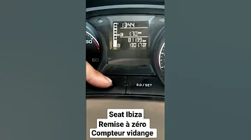 Seat Ibiza Comment Faire La Remise à Zéro Compteur Vidange 