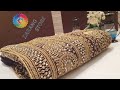 Heavy work  designer saree in stone work  zari work zarangstore zarangsaree stonesaree