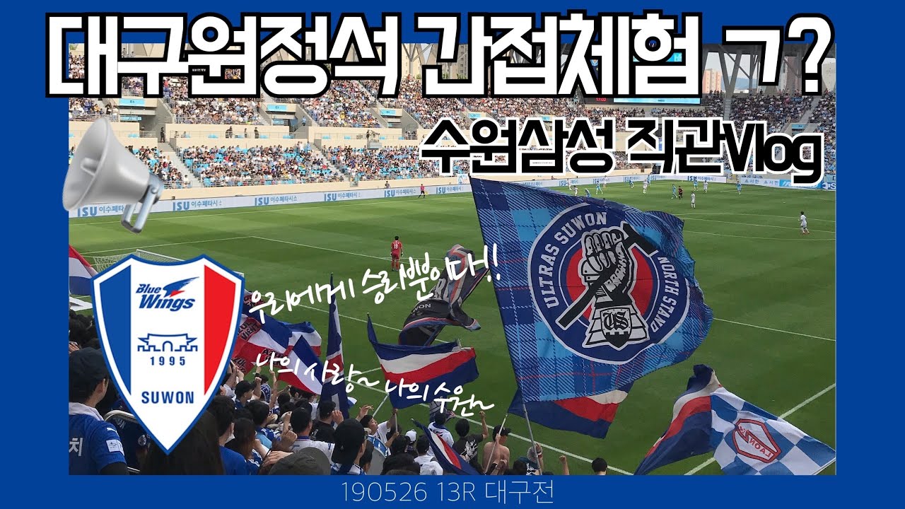 [K리그 vlog] 수원삼성 vs 대구FC 190526 / 프렌테 트리콜로 응원 텐션 실화냐!!! / 퇴근길 직캠