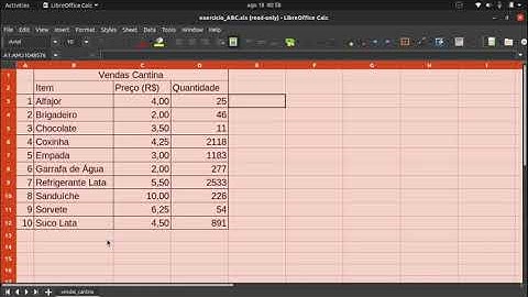 [Estoques] - Exercício Classificação ABC