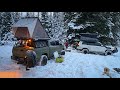 Snow Camping in Rooftop Tent - Overland / Car Camping Gear Updates