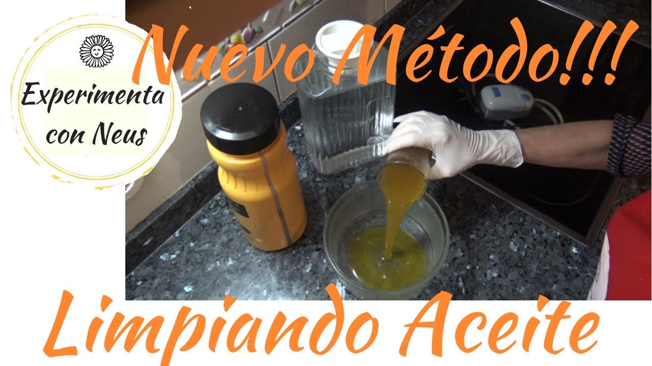 Limpiamos aceite con un nuevo método. Reciclar aceite