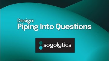 Piping Into Questions | Sogolytics