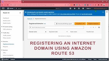 Amazon Route 53, registering an internet domain