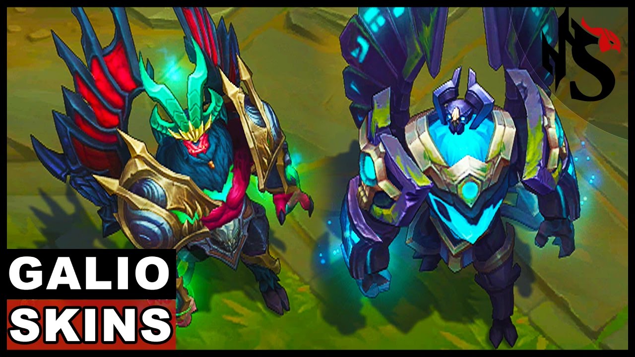 All Galio Skins Final Update Champion Rework 17 League Of Legends Youtube