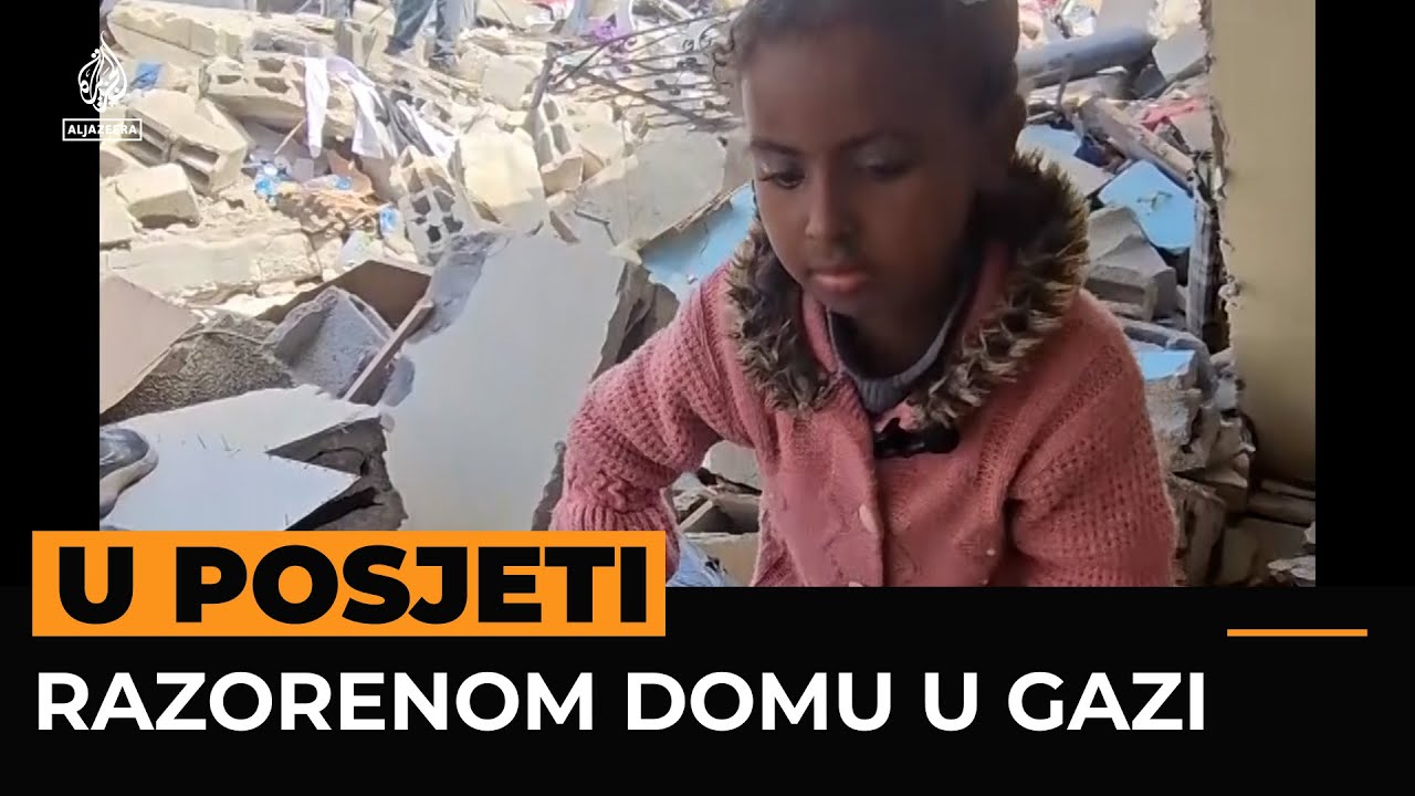 زارت الصحفية لما أبو جاموس، البالغة من العمر تسع سنوات، منزلها المدمر في غزة