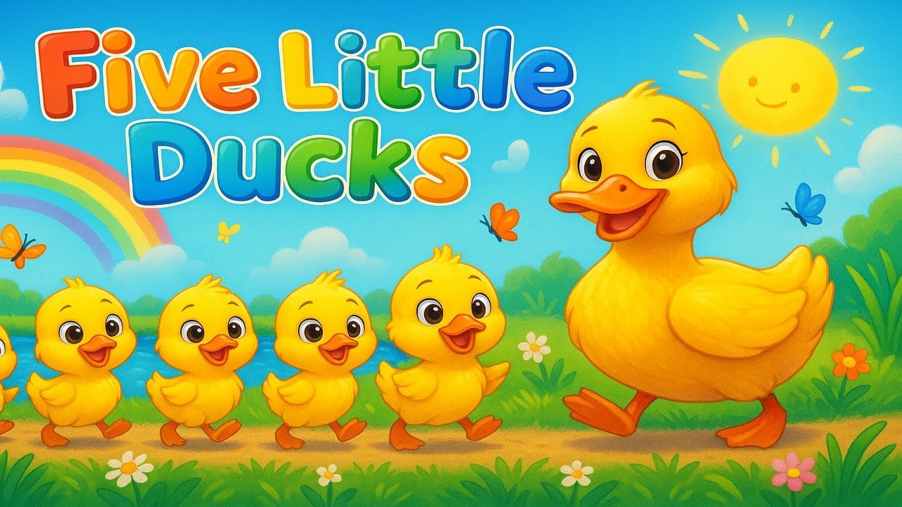 Five Little Ducks | Toddler Learning Video – Fun Counting Game