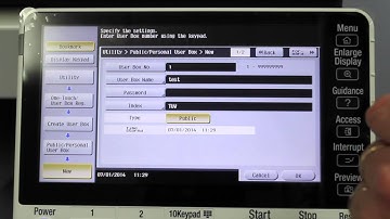 KM C224e How to Create User Box