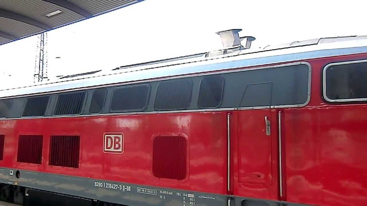Ulmer 218 427 (Motor: 12 V 956 TB 11 abgasoptimiert) - Motorstart in Ulm Hauptbahnhof (2)