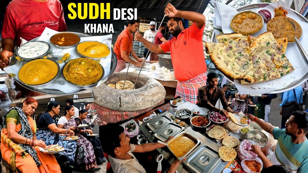 FAMOUS Sudh Desi KHANA In Lalbazar | 2 Kulcha Butter Roti & 2 Sabji | 35₹ | Kolkata Street Food