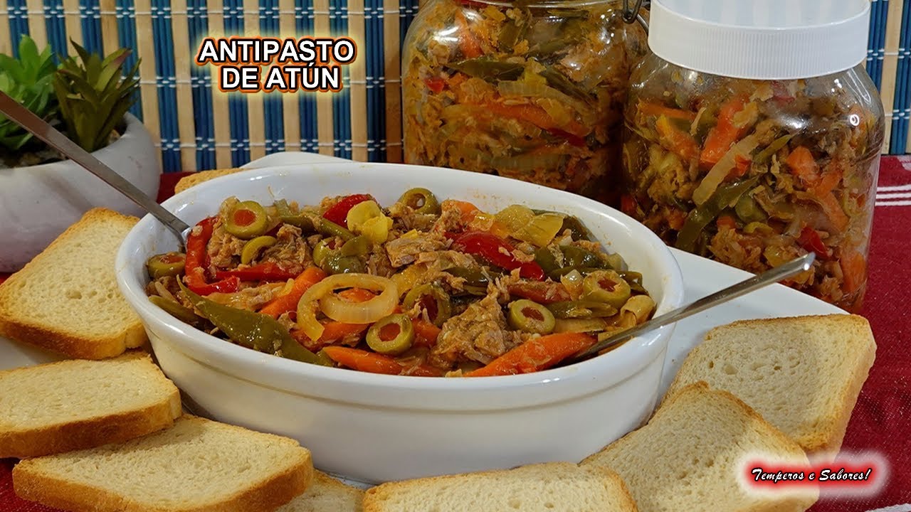 FÁCIL ANTIPASTO DE ATÚN DELICIOSO Y RÁPIDO DE HACER - YouTube