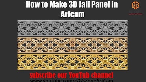 How to Make 3D Jali Panel Design in Artcam @gszone_cnc_solution  #wood #artcam #furniture #cnc