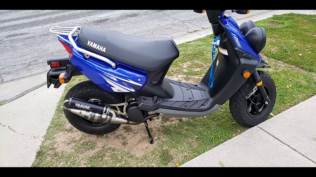 2009 yamaha zuma bugeye stock 50cc yasuni pipe sound test