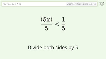 Solving Linear Inequalities: 5x+7 is Smaller Than 8